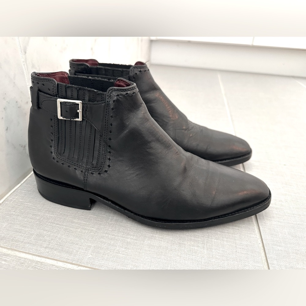 The Kooples black leather Chelsea boots.